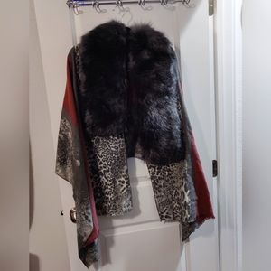 Boutique Styled Shaw with Faux Fur Collar